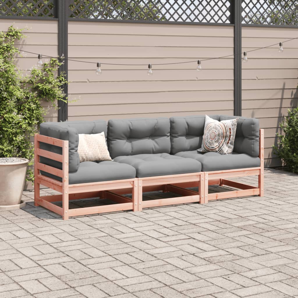 Salon de jardin 3 pcs bois massif sapin de douglas - XIOS