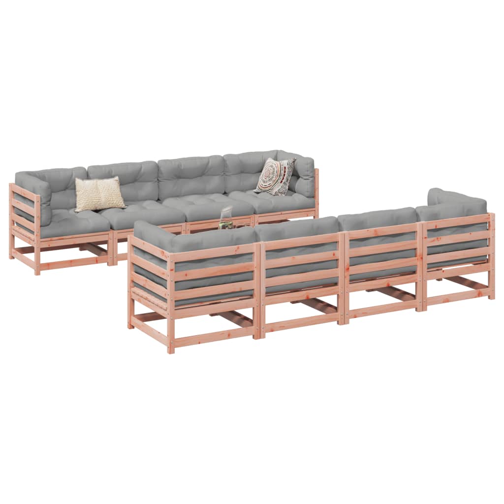 Salon de jardin 9 pcs bois massif sapin de douglas - XIOS
