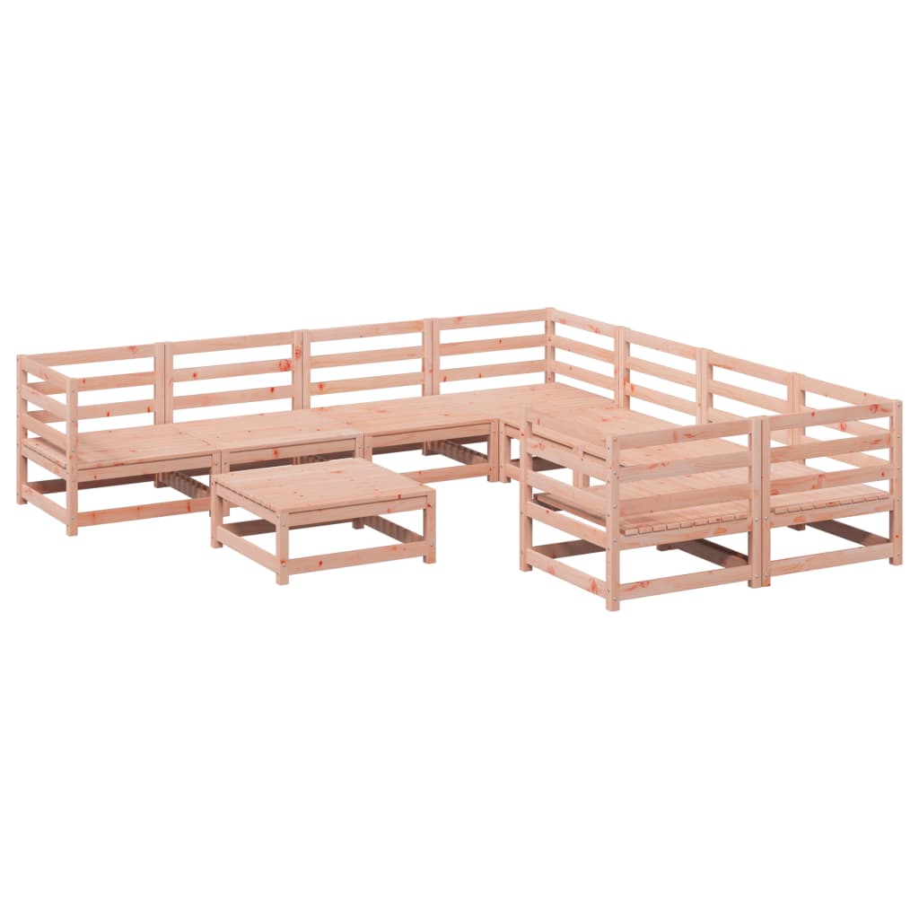 Salon de jardin 9 pcs bois massif sapin de douglas - XIOS