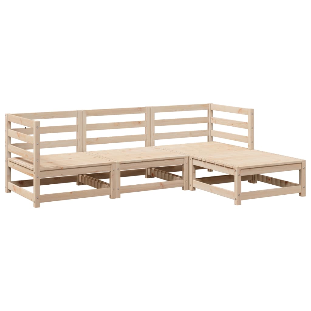 Salon de jardin 4 pcs bois massif de pin - XIOS