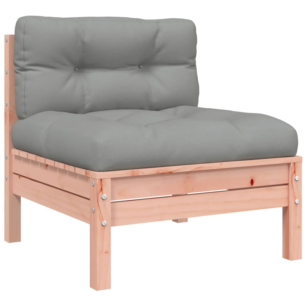 Salon de jardin 4 pcs et coussins bois massif sapin de douglas - XIOS