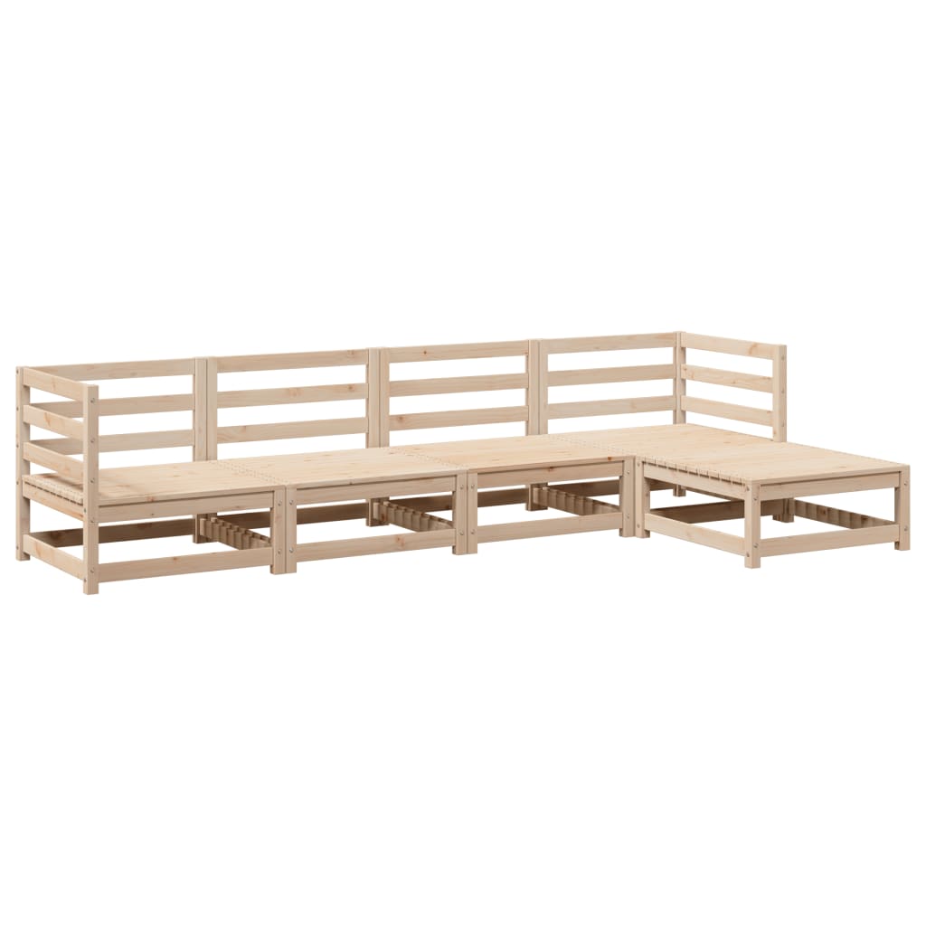 Salon de jardin 5 pcs bois de pin massif - XIOS