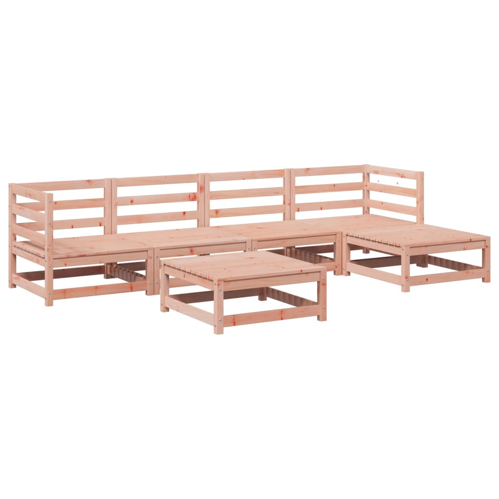 Salon de jardin 6 pcs bois massif sapin de douglas - XIOS