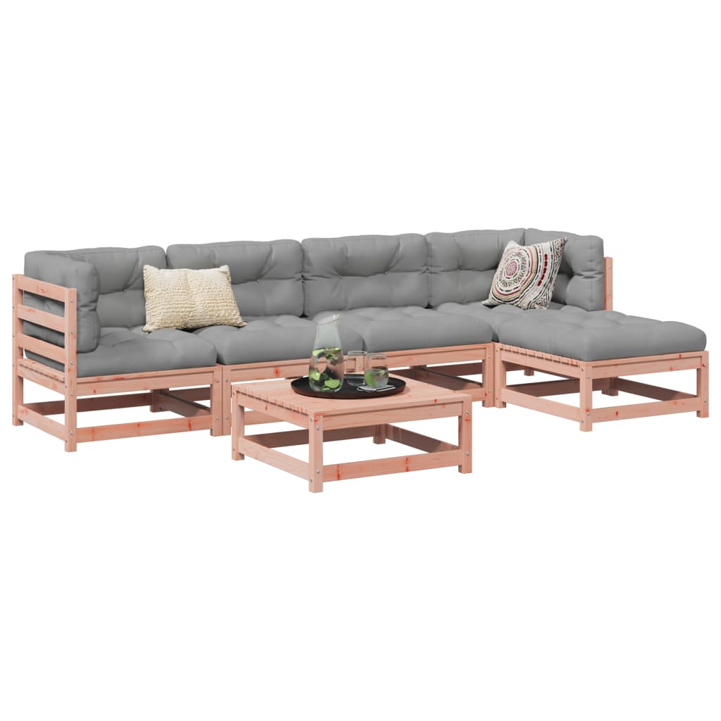 Salon de jardin 6 pcs bois massif sapin de douglas - XIOS