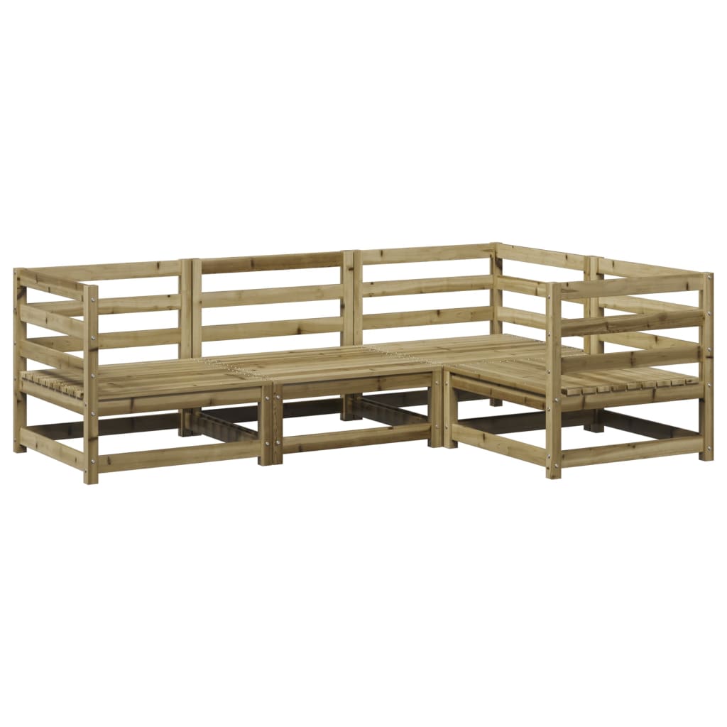 Salon de jardin 4 pcs bois de pin imprégné - XIOS