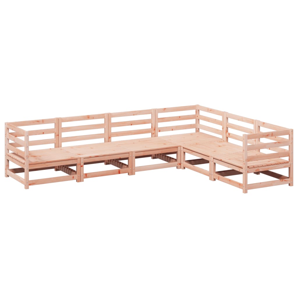 Salon de jardin 6 pcs bois massif sapin de douglas - XIOS