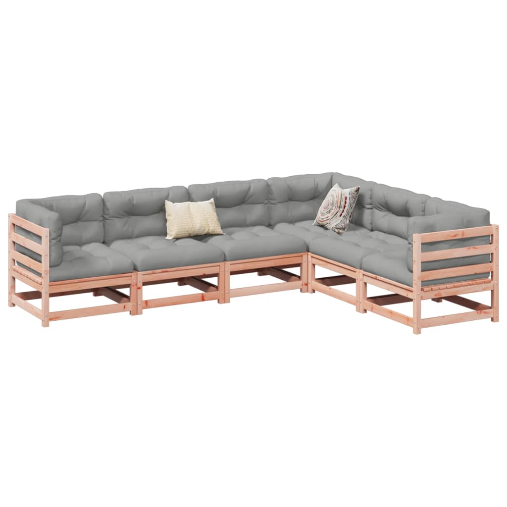 Salon de jardin 6 pcs bois massif sapin de douglas - XIOS