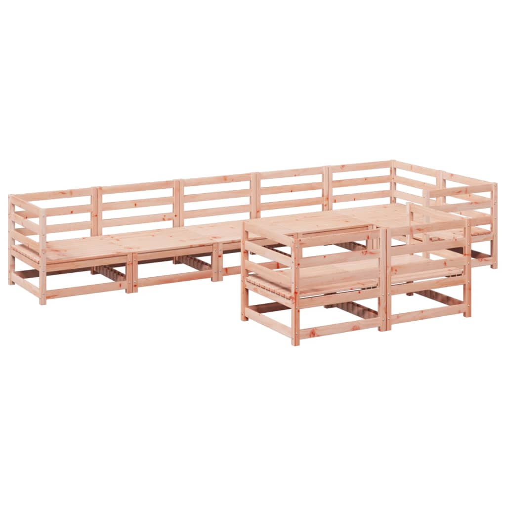 Salon de jardin 8 pcs bois massif sapin de douglas - XIOS