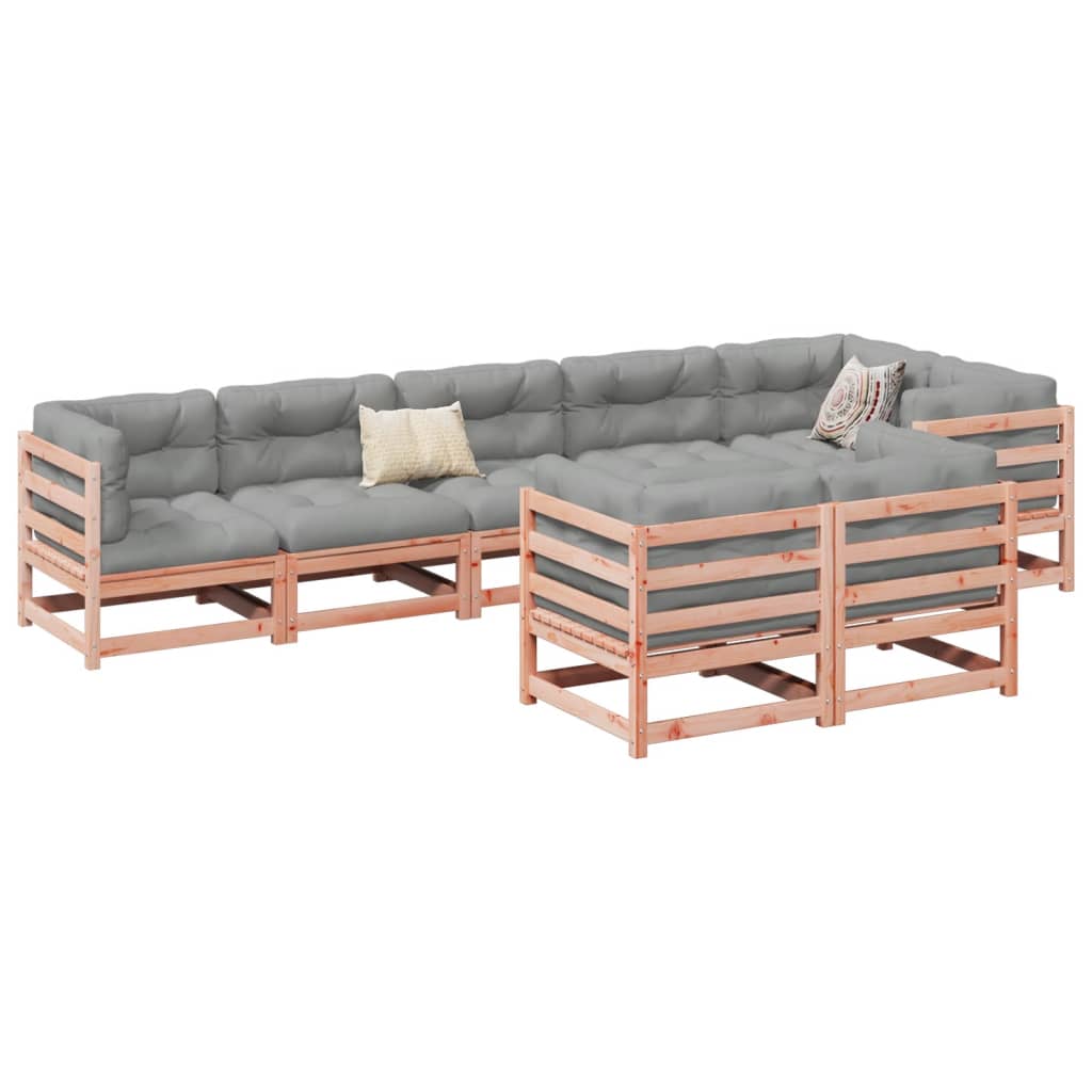 Salon de jardin 8 pcs bois massif sapin de douglas - XIOS