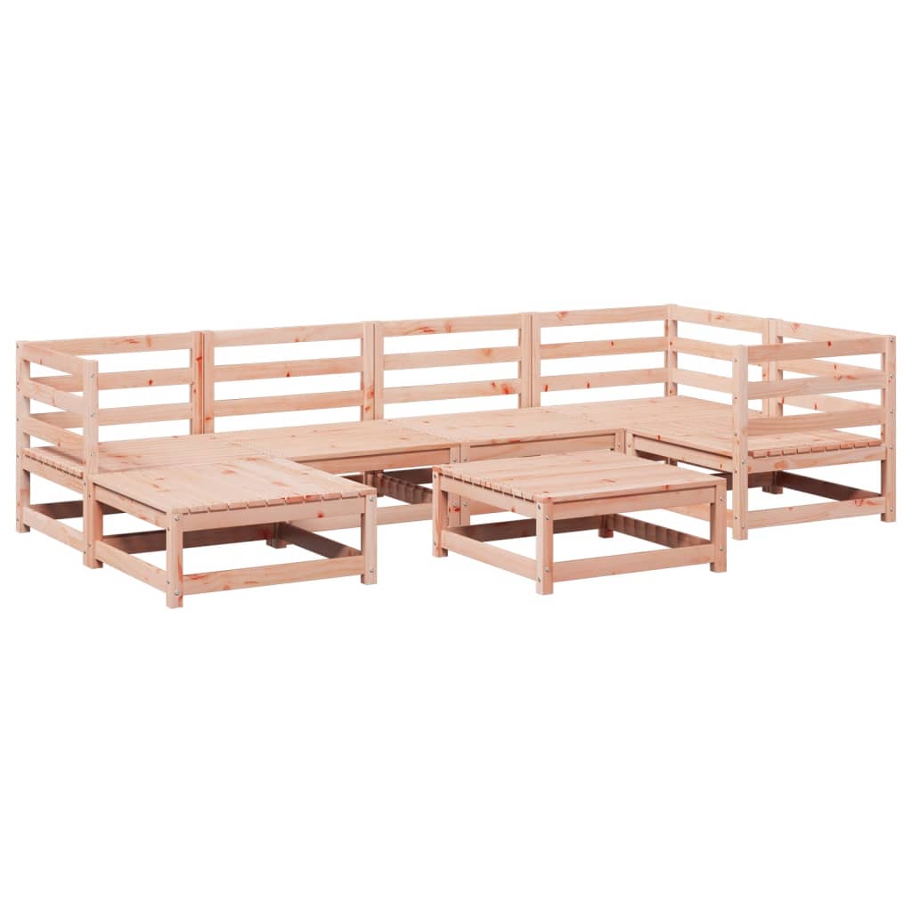 Salon de jardin 7 pcs bois massif sapin de douglas - XIOS
