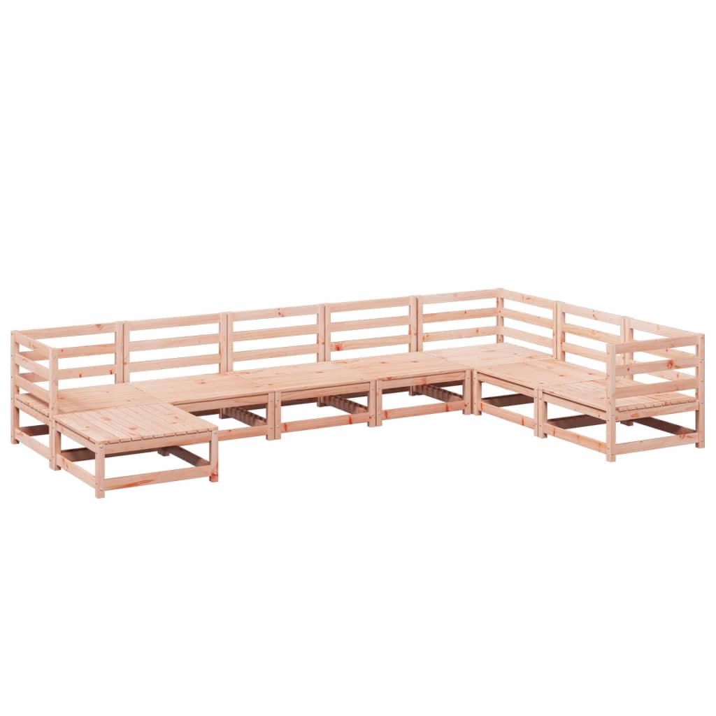 Salon de jardin 8 pcs bois massif sapin de douglas - XIOS