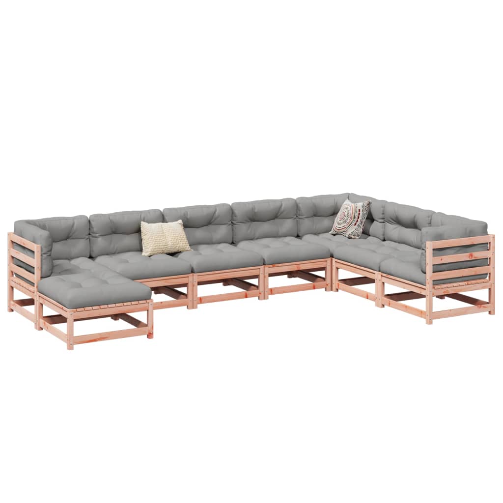 Salon de jardin 8 pcs bois massif sapin de douglas - XIOS