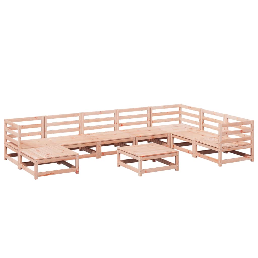 Salon de jardin 9 pcs bois massif sapin de douglas - XIOS