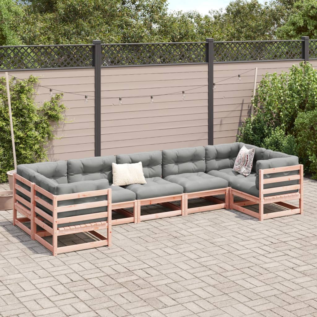 Salon de jardin 7 pcs bois massif sapin de douglas - XIOS