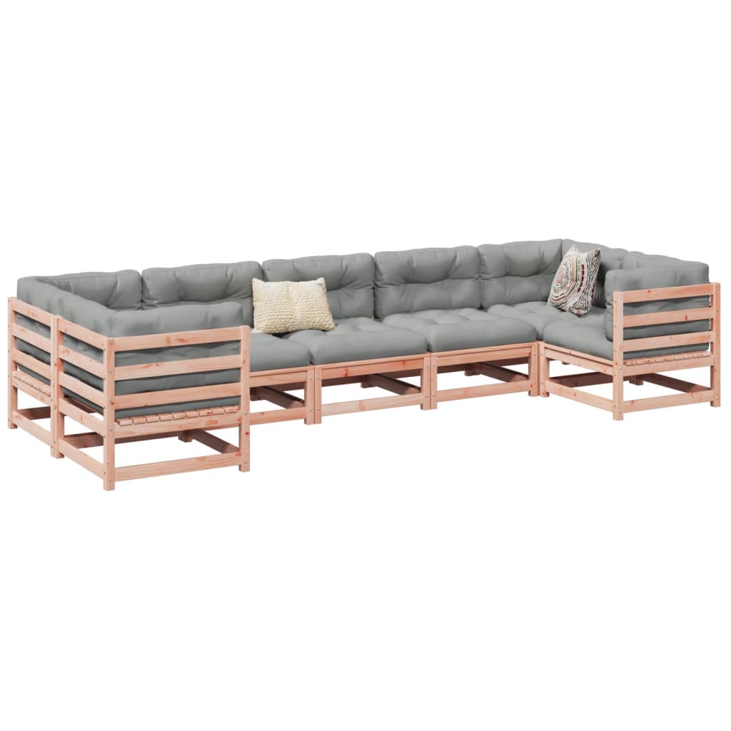 Salon de jardin 7 pcs bois massif sapin de douglas - XIOS