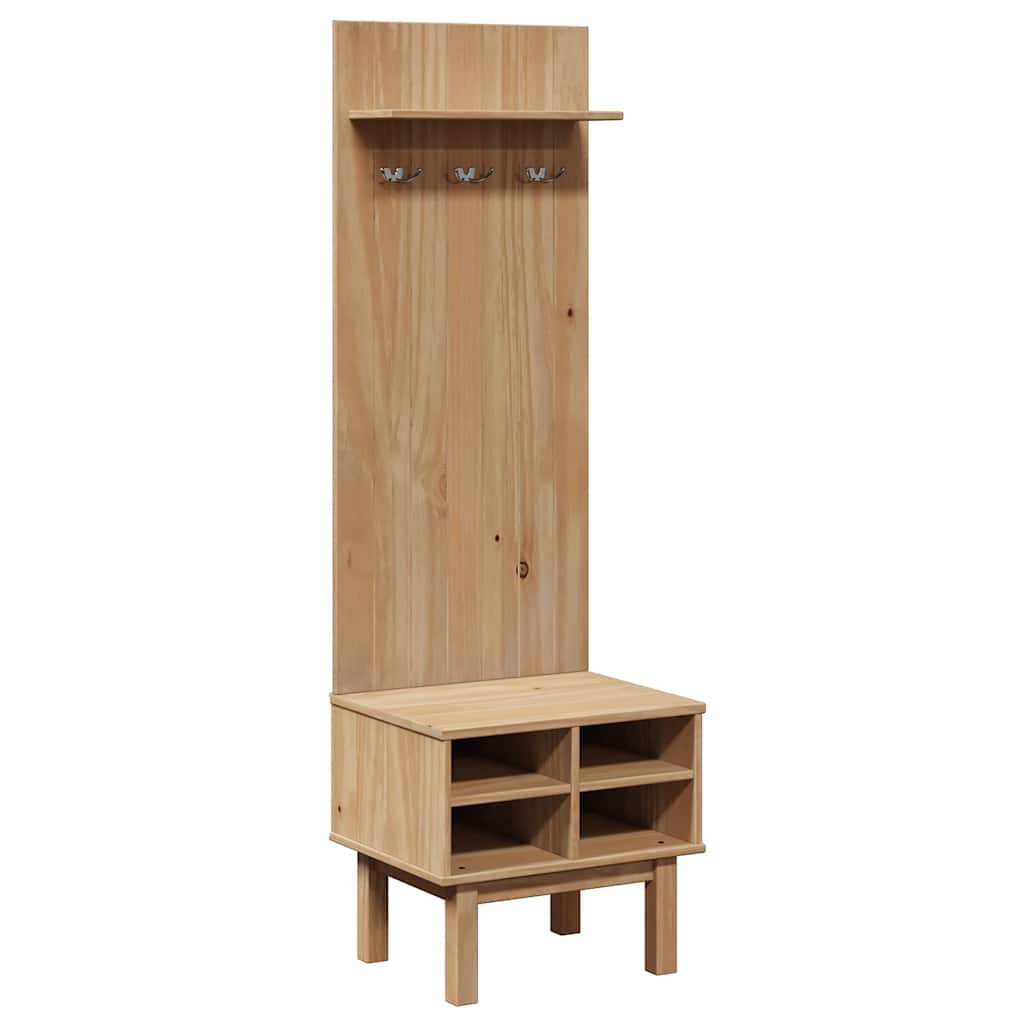 Meuble d'entrée OTTA 50x40x160 cm bois massif de pin - XIOS