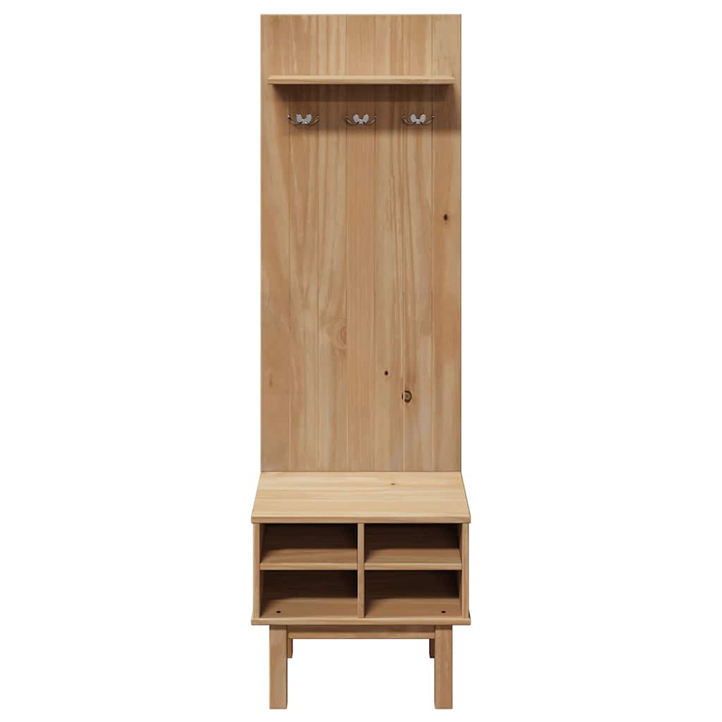Meuble d'entrée OTTA 50x40x160 cm bois massif de pin - XIOS