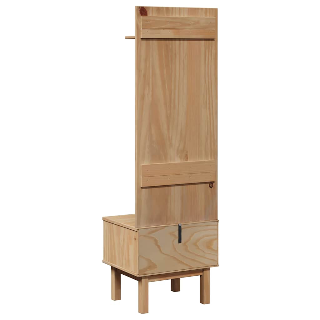 Meuble d'entrée OTTA 50x40x160 cm bois massif de pin - XIOS