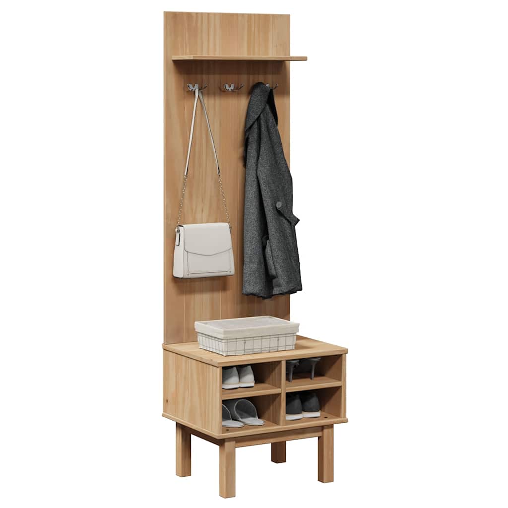 Meuble d'entrée OTTA 50x40x160 cm bois massif de pin - XIOS