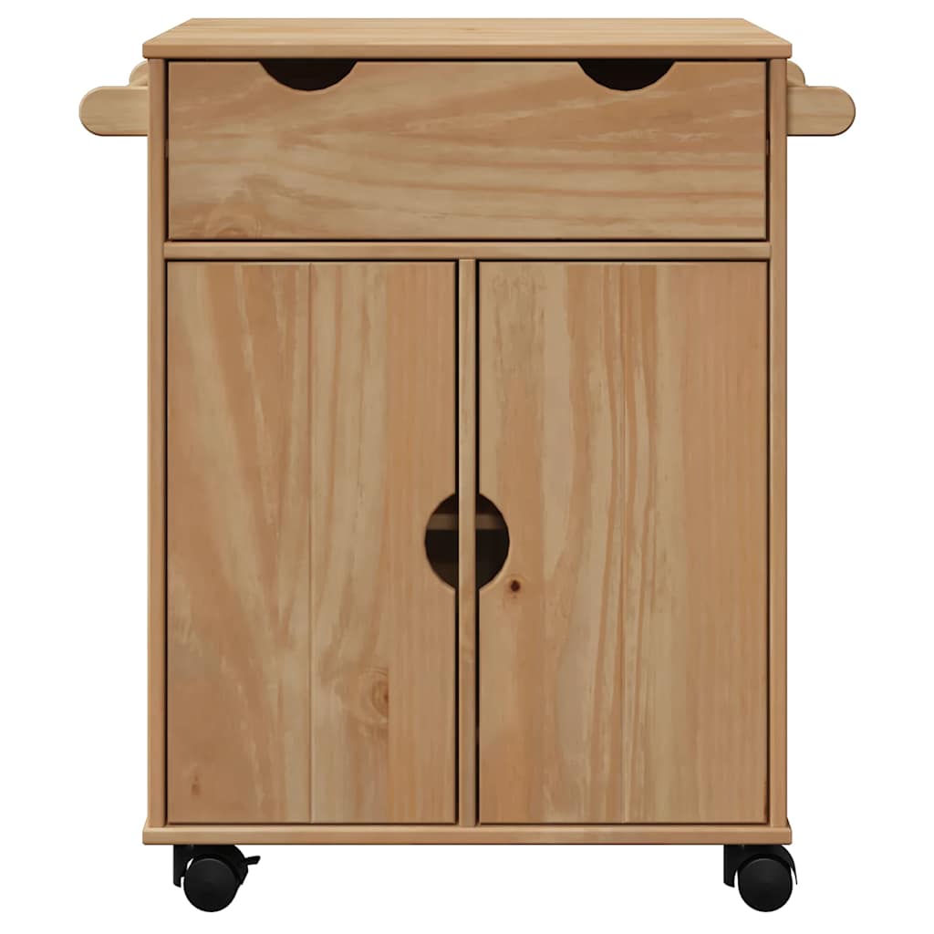 Chariot de cuisine OTTA 59x45x80 cm bois massif de pin - XIOS