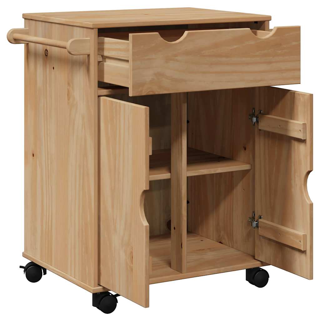 Chariot de cuisine OTTA 59x45x80 cm bois massif de pin - XIOS