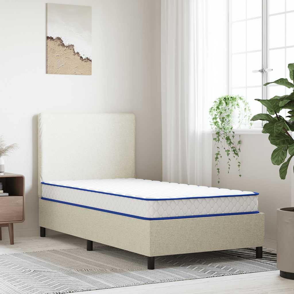 Matelas en mousse à mémoire de forme blanc 90x190x17 cm doux - XIOS
