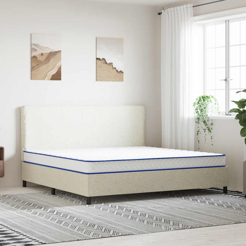 Matelas en mousse à mémoire de forme blanc 200x200x17 cm doux