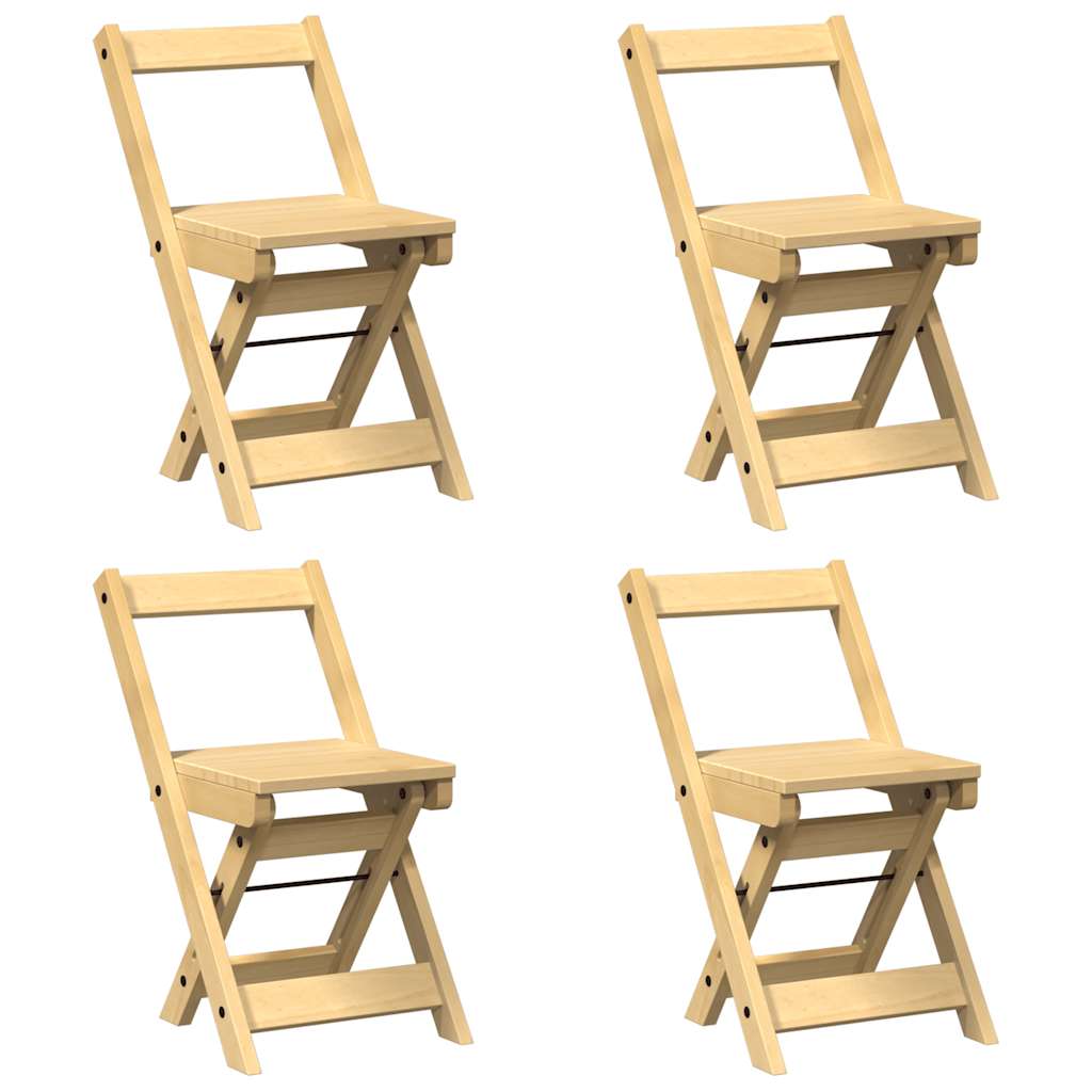 Chaises à manger pliables lot de 4 Corona bois massif de pin - XIOS