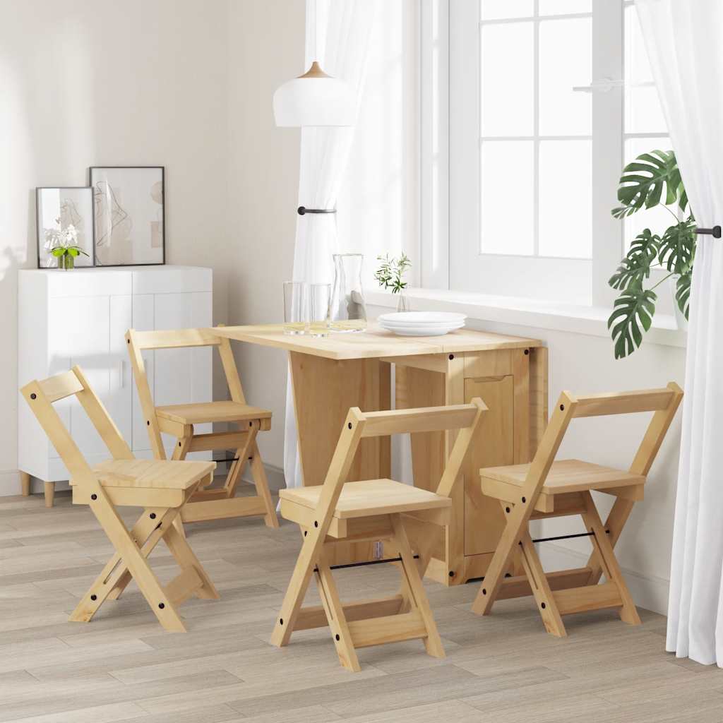 Chaises à manger pliables lot de 4 Corona bois massif de pin - XIOS
