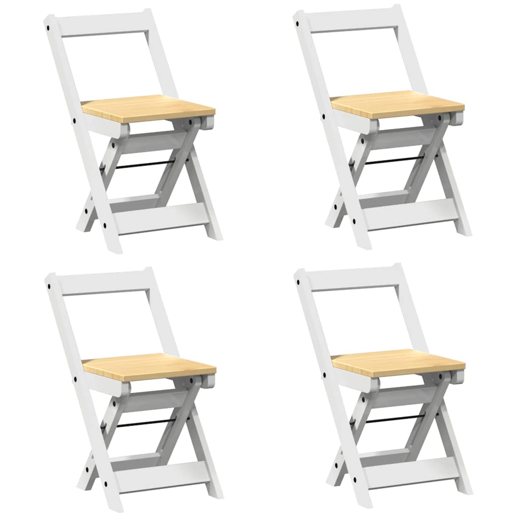 Chaises à manger pliables lot de 4 Corona bois massif de pin - XIOS