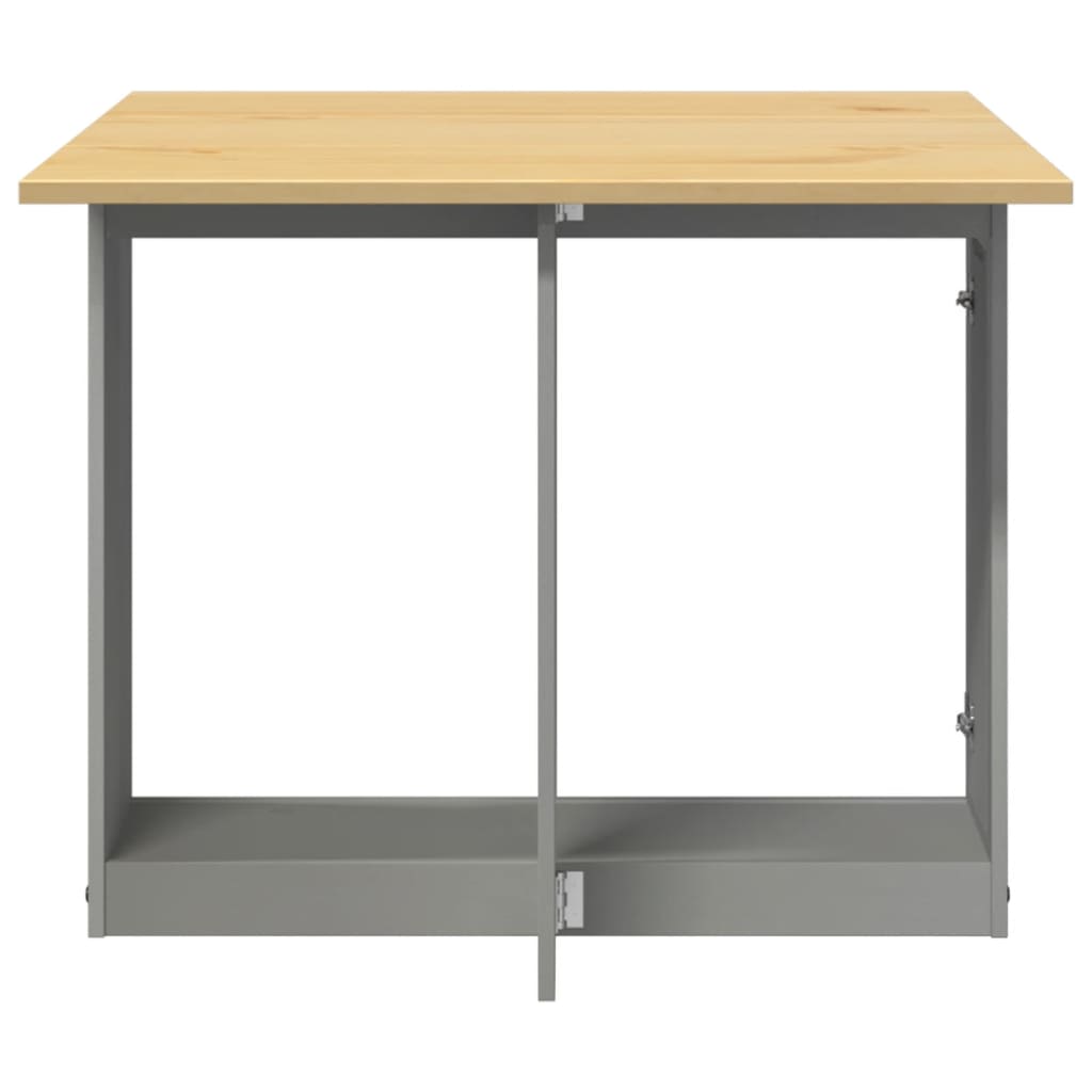 Table à manger papillon pliable Corona gris bois de pin massif - XIOS