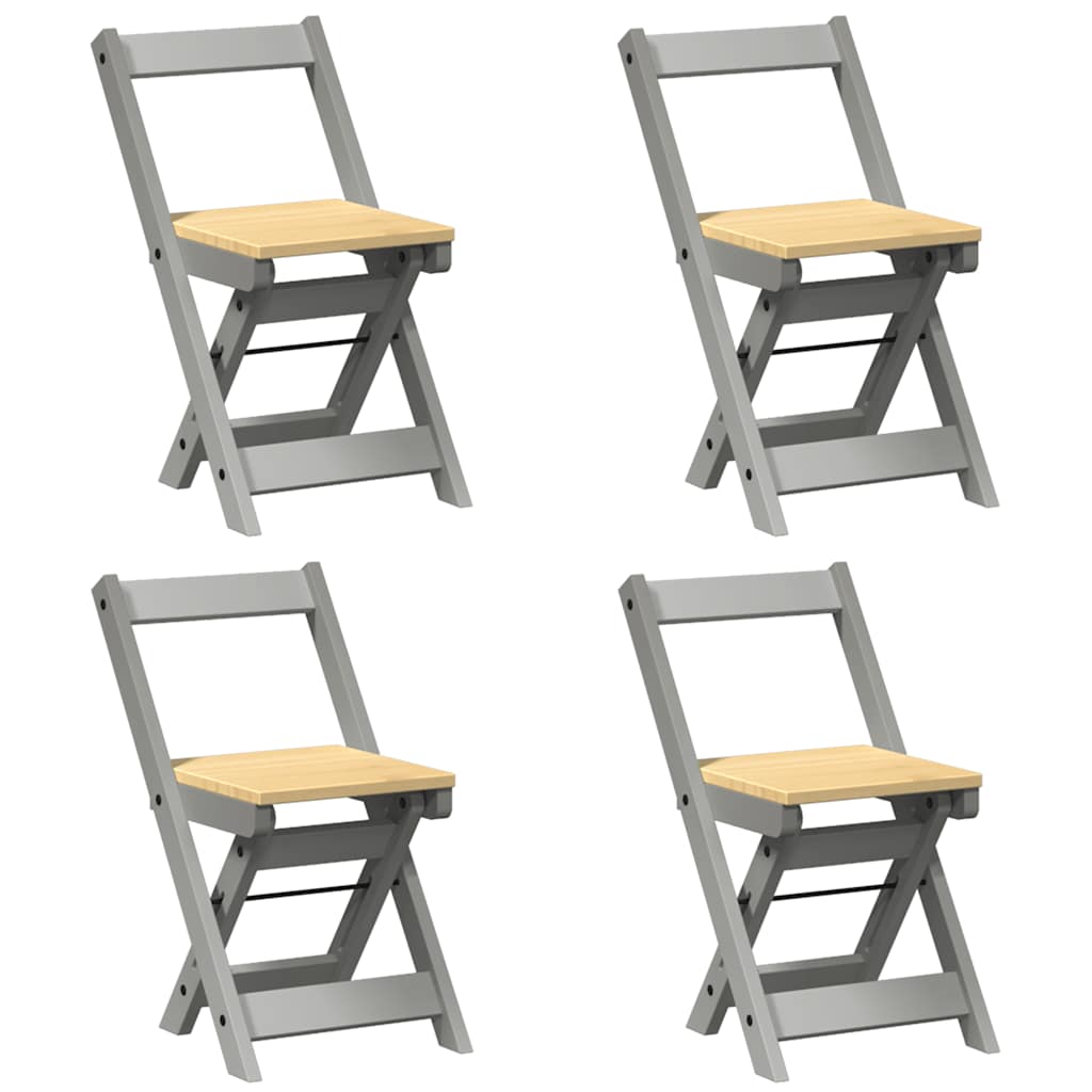 Chaises à manger pliables lot de 4 Corona bois de pin massif - XIOS