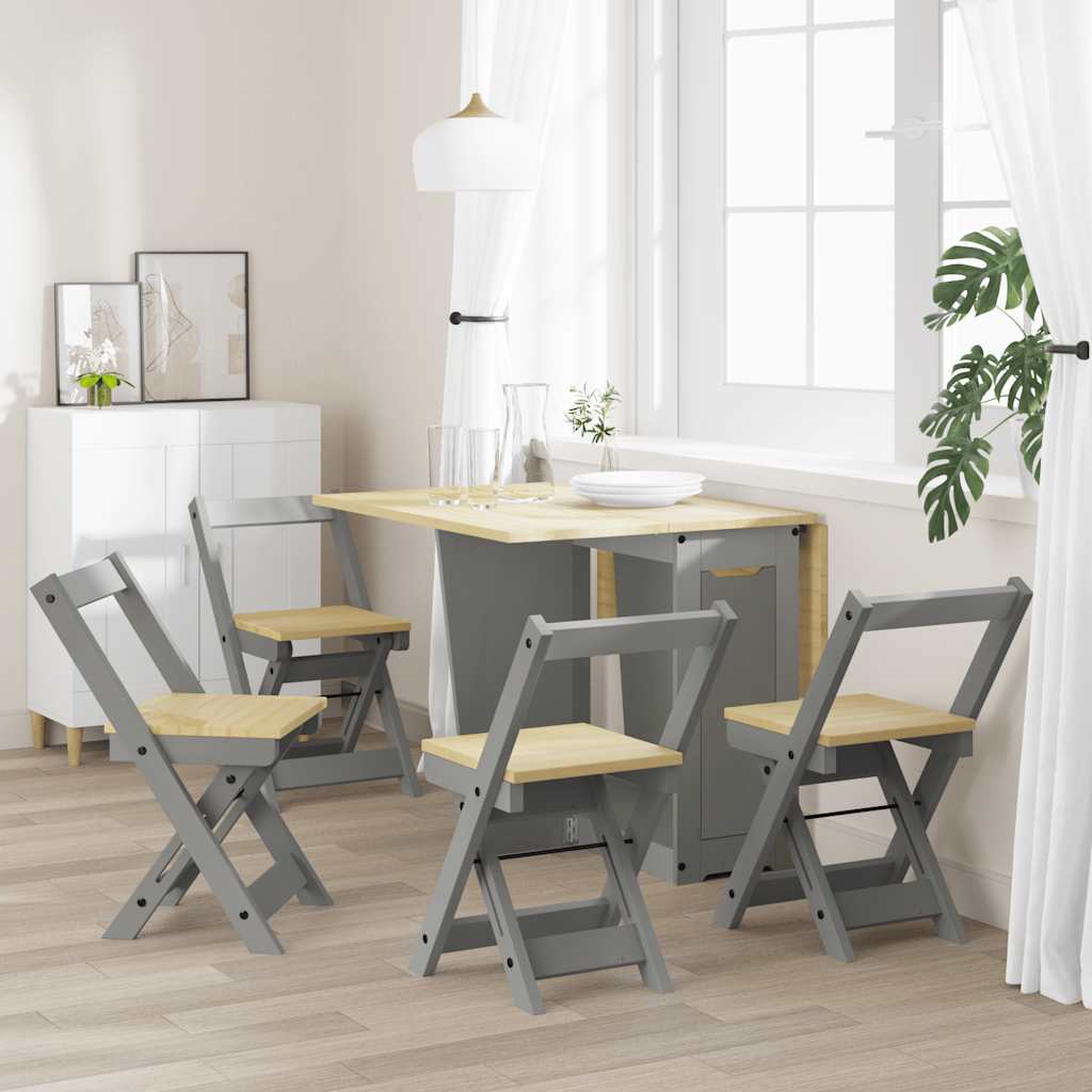 Chaises à manger pliables lot de 4 Corona bois de pin massif - XIOS