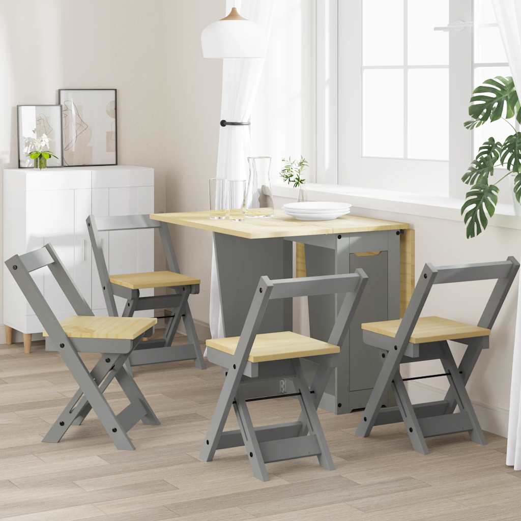 Chaises à manger pliables lot de 4 Corona bois de pin massif - XIOS