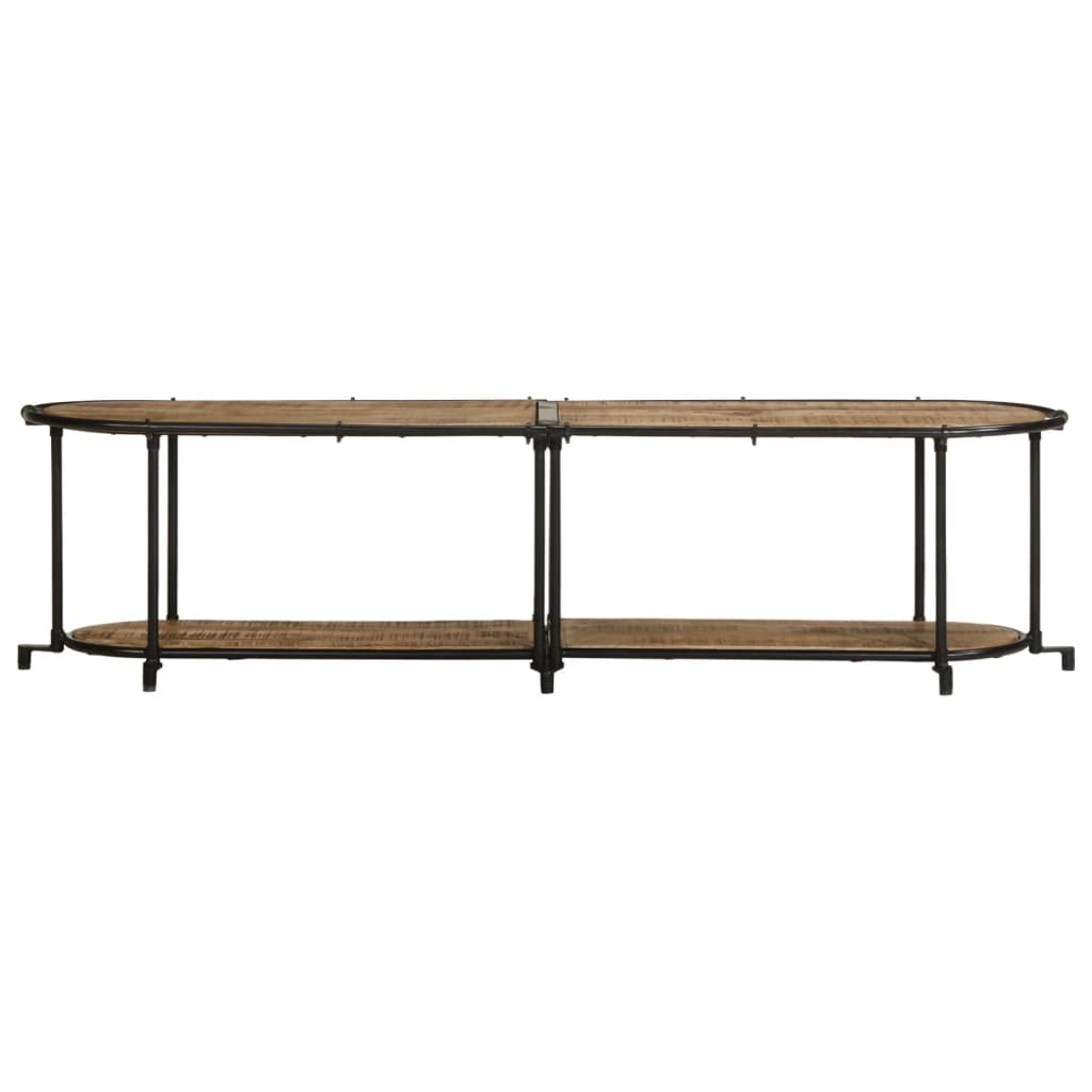 Meuble TV 160x42x40 cm bois massif de manguier brut - XIOS