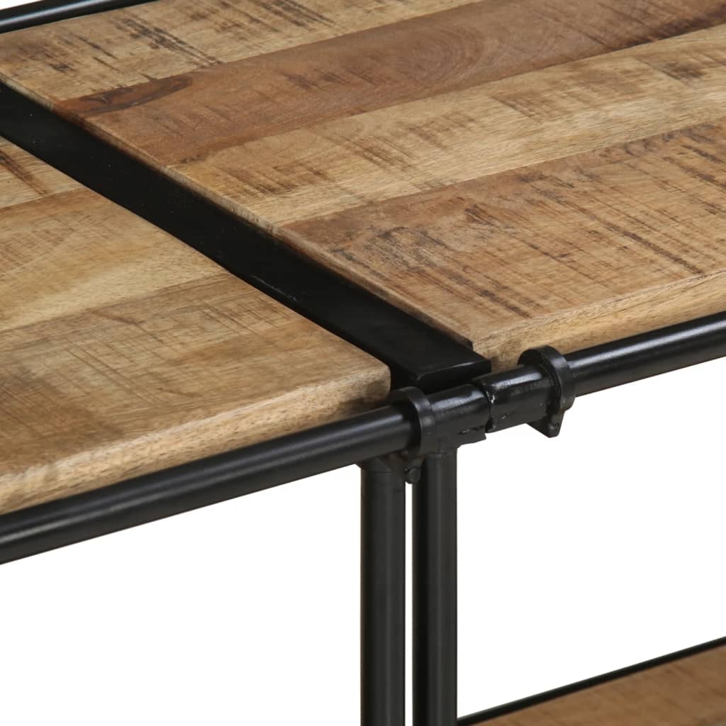 Meuble TV 160x42x40 cm bois massif de manguier brut - XIOS