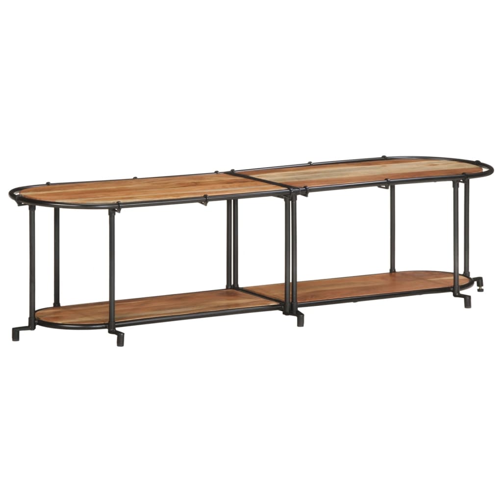 Meuble TV 160x42x40 cm bois d'acacia massif - XIOS
