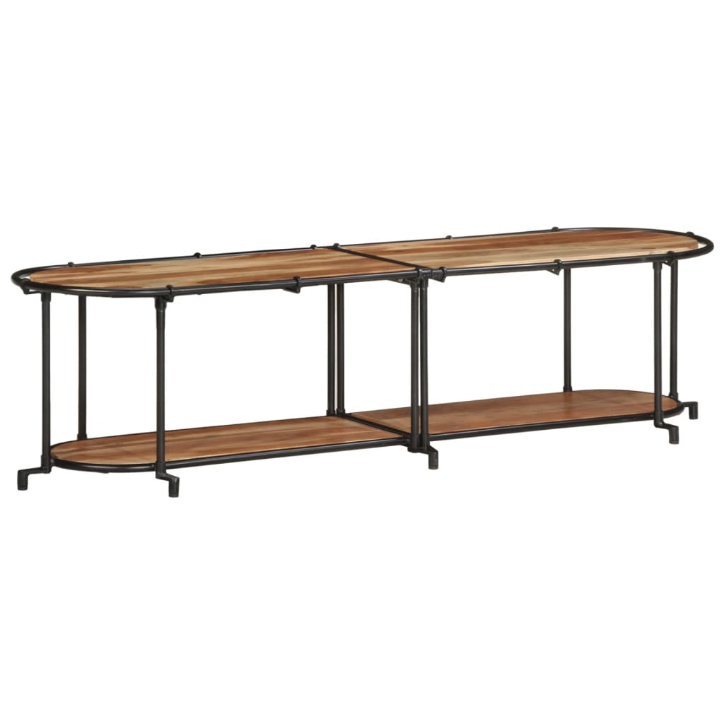 Meuble TV 160x42x40 cm bois d'acacia massif - XIOS
