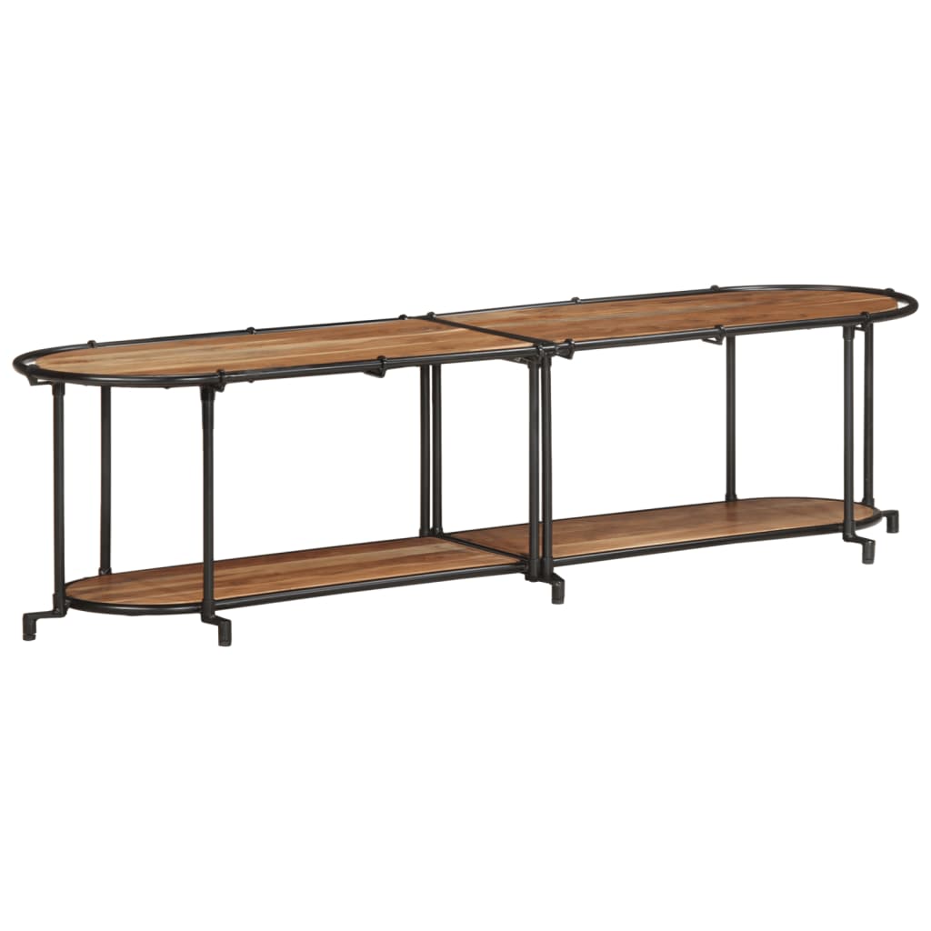 Meuble TV 160x42x40 cm bois d'acacia massif - XIOS