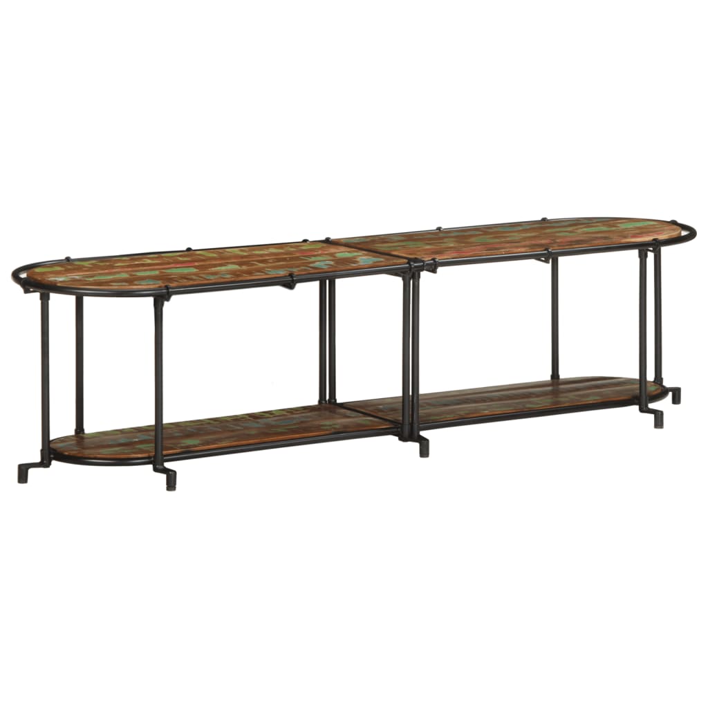 Meuble TV 160x42x40 cm bois massif de récupération - XIOS