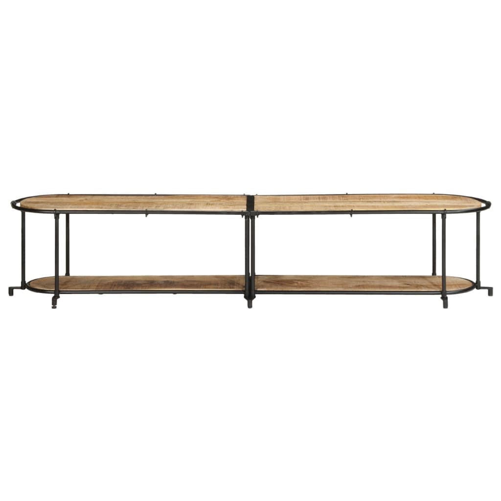 Meuble TV 200x42x40 cm bois massif de manguier brut - XIOS