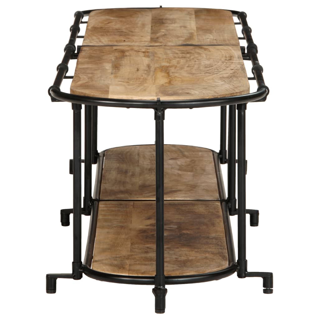 Meuble TV 200x42x40 cm bois massif de manguier brut - XIOS
