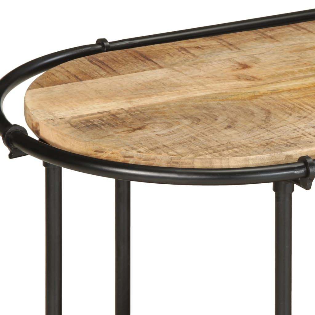 Meuble TV 200x42x40 cm bois massif de manguier brut - XIOS