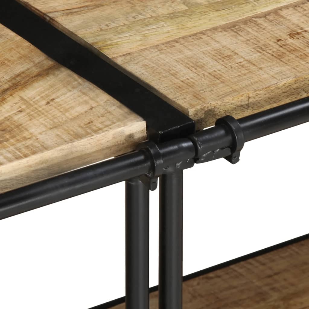 Meuble TV 200x42x40 cm bois massif de manguier brut - XIOS