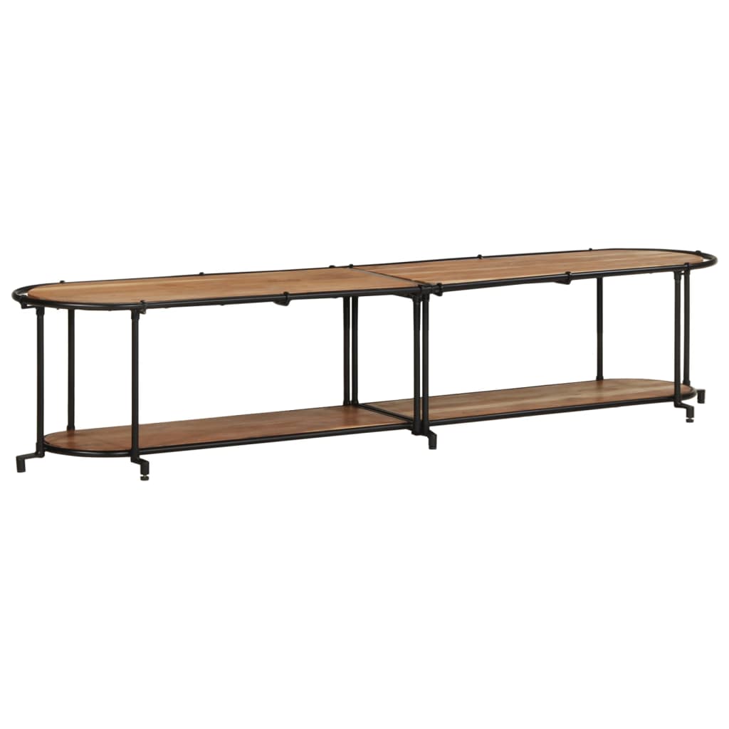 Meuble TV 200x42x40 cm bois d'acacia massif - XIOS