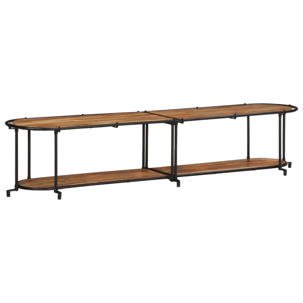 Meuble TV 200x42x40 cm bois d'acacia massif - XIOS