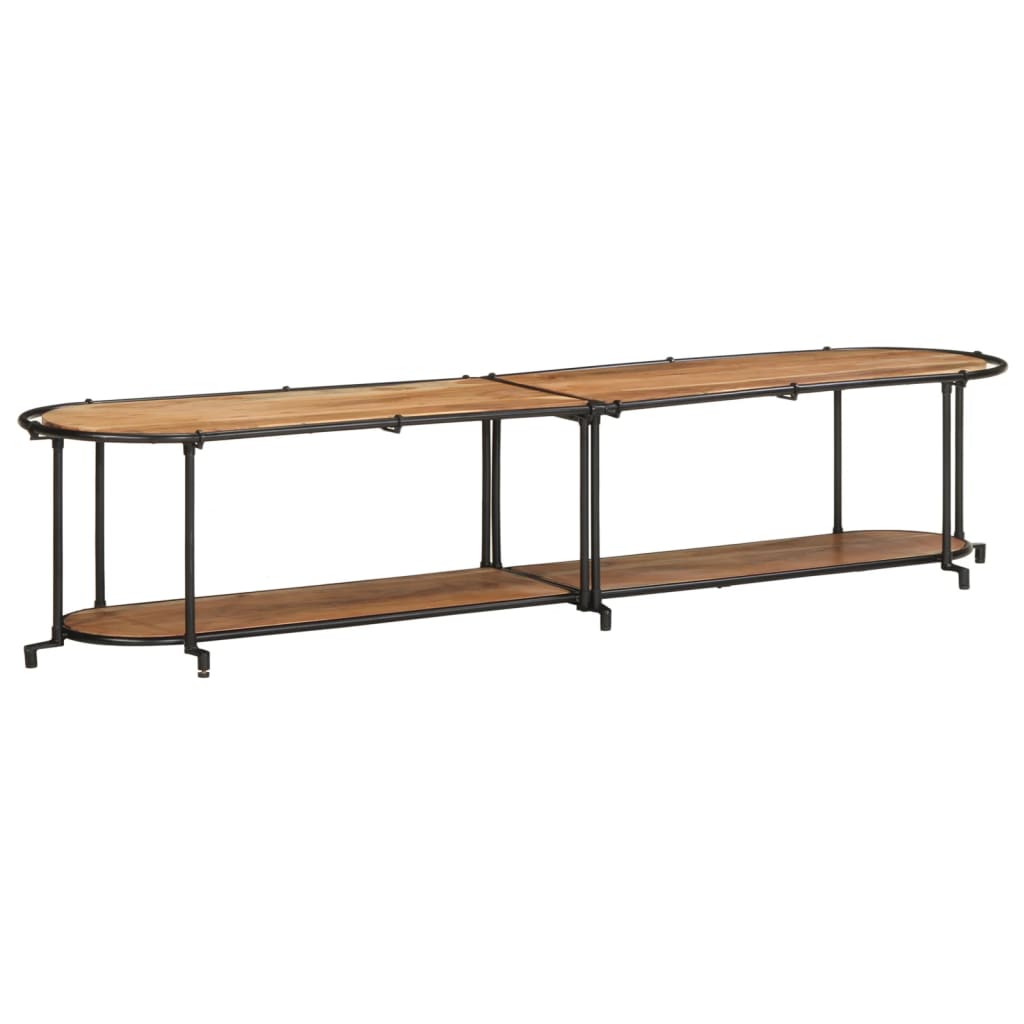 Meuble TV 200x42x40 cm bois d'acacia massif - XIOS