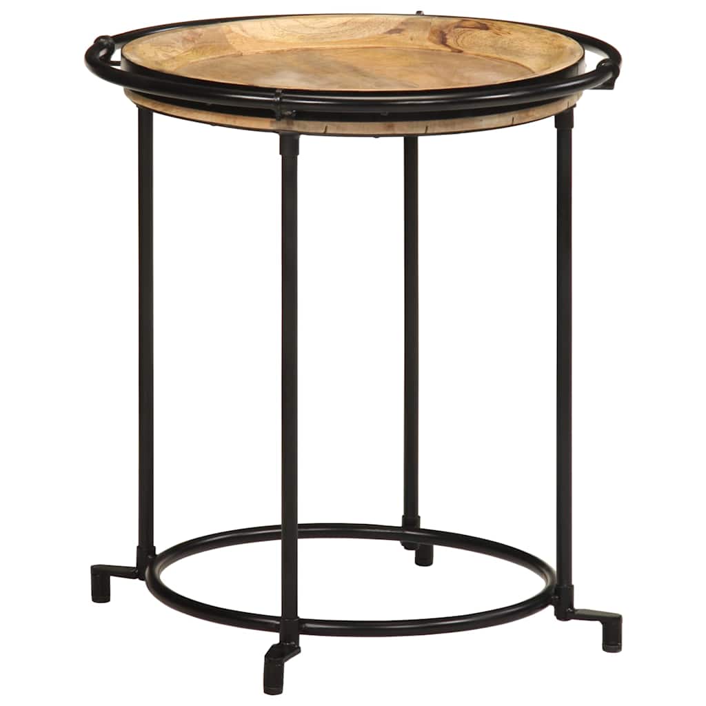 Ensemble de table d'appoint 2 pcs bois massif de manguier - XIOS