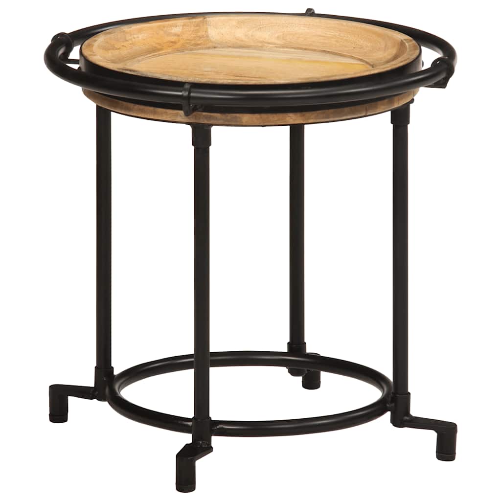 Ensemble de table d'appoint 2 pcs bois massif de manguier - XIOS