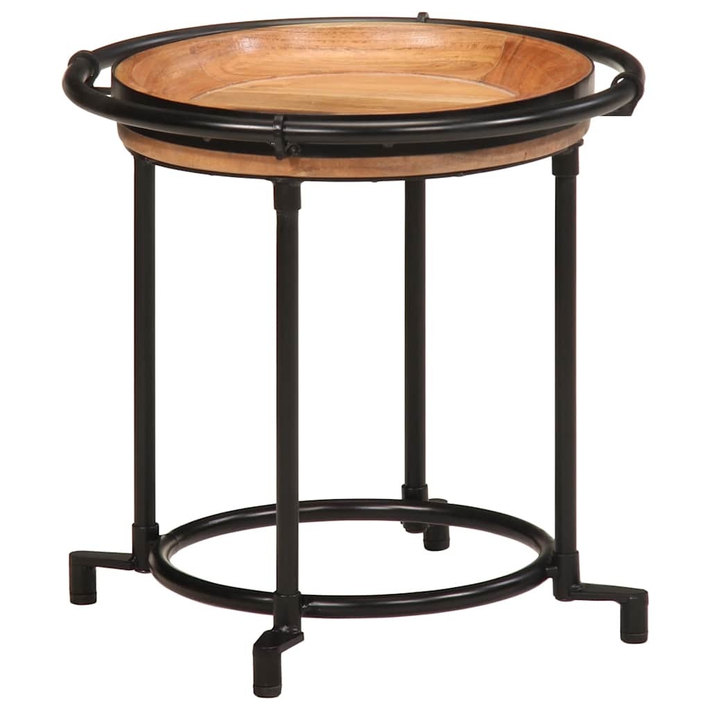 Ensemble de table d'appoint 2 pcs bois massif d'acacia - XIOS